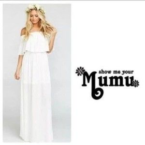 SOLD*** NWOT Show Me Your Mumu Hacienda White Maxi Dress